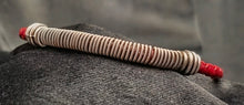 Load image into Gallery viewer, Coiled - Red Genuine Leather Cord &amp; Coiled Guitar String Bracelet
