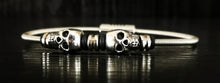 Load image into Gallery viewer, Bass Twin Skull guitar string bracelet
