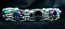 Load image into Gallery viewer, Iridescent &#39;Flat&#39; Skull - Guitar String Bracelet
