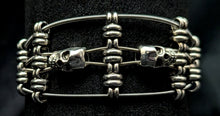 Load image into Gallery viewer, &#39;Ascension Twin Skull&#39; - Guitar String Bracelet
