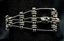 Load image into Gallery viewer, &#39;Ascension Twin Skull&#39; - Guitar String Bracelet

