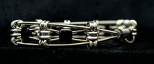 Load image into Gallery viewer, Black &#39;Tile&#39; - Guitar String Bracelet
