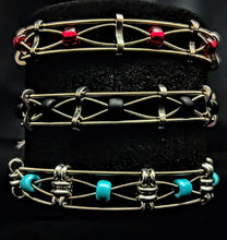 Load image into Gallery viewer, Black &#39;Rondelle&#39; - Guitar String Bracelet
