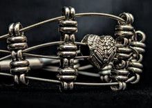 Load image into Gallery viewer, Silver Heart &#39;Ascension&#39; - Guitar String Bracelet
