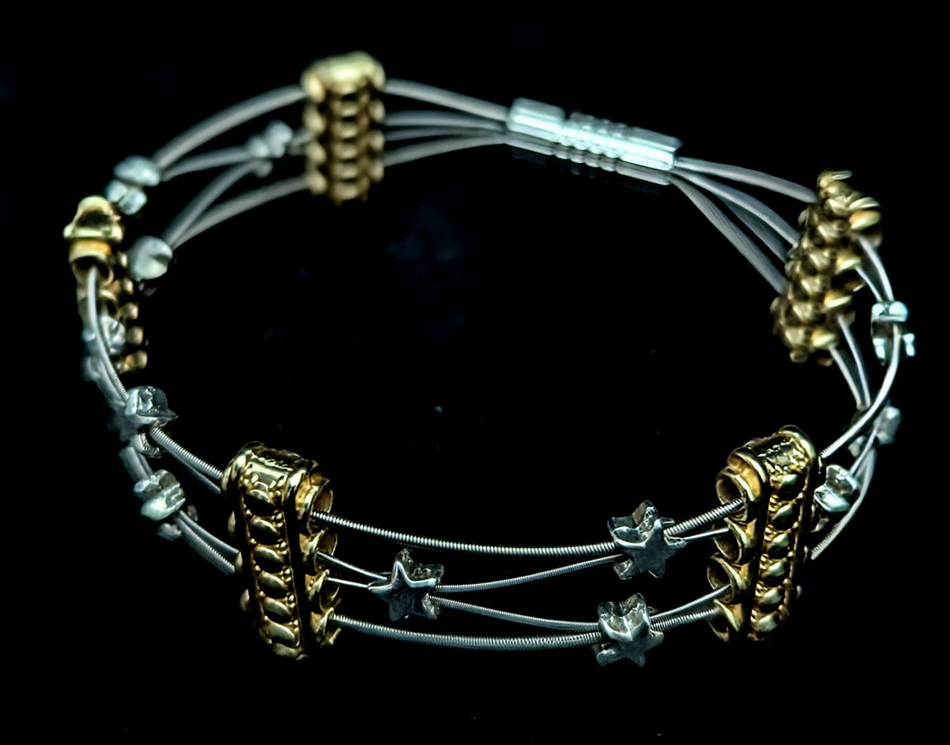 'Star Gazer' - Guitar String Bracelet
