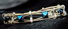 Load image into Gallery viewer, Blue &#39;Pyramid&#39; - Guitar String Bracelet
