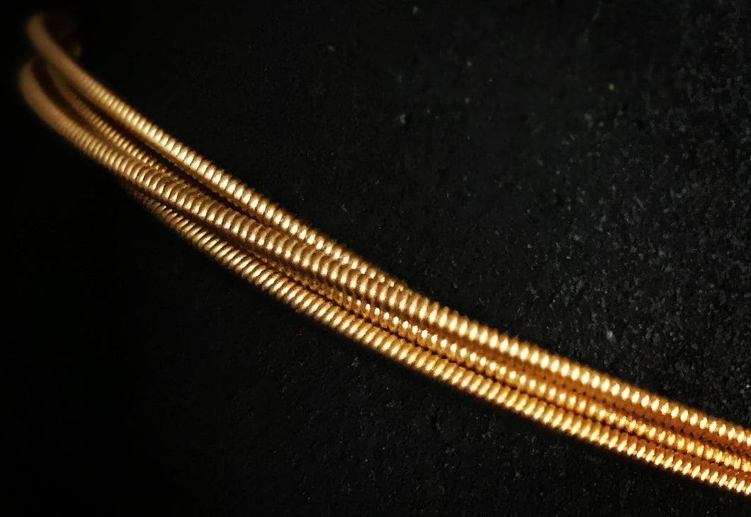 Gold Simple Twist - Accoustic Guitar String Bracelet