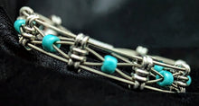 Load image into Gallery viewer, Turquoise &#39;Rondelle&#39; - Guitar String Bracelet
