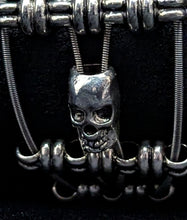 Load image into Gallery viewer, &#39;Ascension Twin Skull&#39; - Guitar String Bracelet
