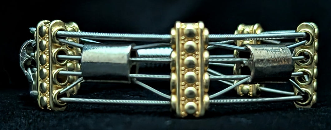 Gold 'Bar' - Guitar String Bracelet