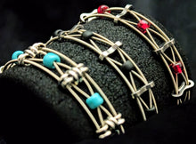 Load image into Gallery viewer, Black &#39;Rondelle&#39; - Guitar String Bracelet
