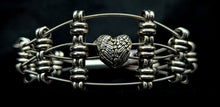 Load image into Gallery viewer, Silver Heart &#39;Ascension&#39; - Guitar String Bracelet

