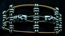 Load image into Gallery viewer, &#39;Ascension Mixed Twin Skull&#39; - Guitar String Bracelet
