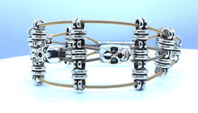 Load image into Gallery viewer, &#39;Ascension Mixed Twin Skull&#39; - Guitar String Bracelet
