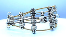 Load image into Gallery viewer, &#39;Ascension Mixed Twin Skull&#39; - Guitar String Bracelet
