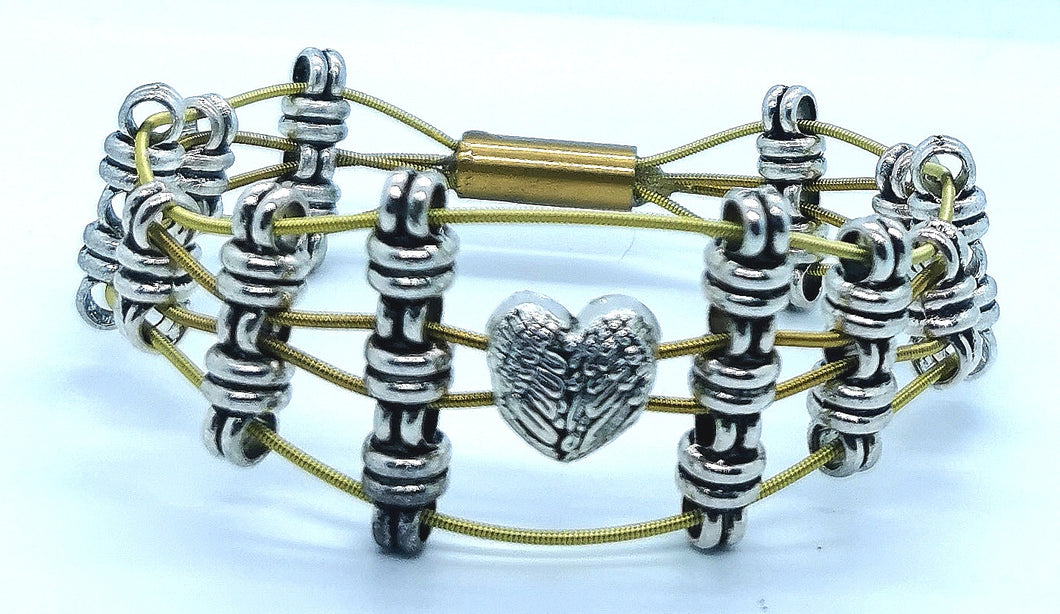 'Ascension Heart' - Guitar String Bracelet